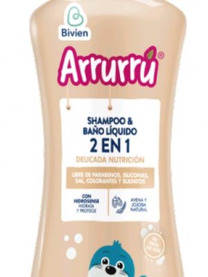 SHAMPOO Y BAÑO LIQUIDO ARRURRU DELICADA NUTRICION X 220 ml.