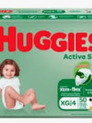 PAÑAL HUGGIES ACTIVE SEC ETAPA 4 X 50 UNIDADES