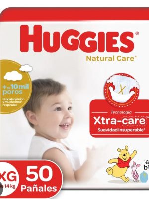 PAÑAL HUGGIES NATURAL CARE ETAPA  5 X 50 UNIDADES