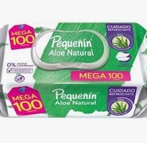 TOALLITAS HUMEDAS PEQUEÑIN ALOE x 100