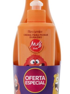 SHAMPOO MUSS KIDS  DURAZNO x 400 ml. + CREMA DE PEINAR X 300