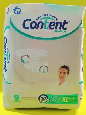 PAÑAL ADULTO CONTENT MEDICAL TALLA XL x 9