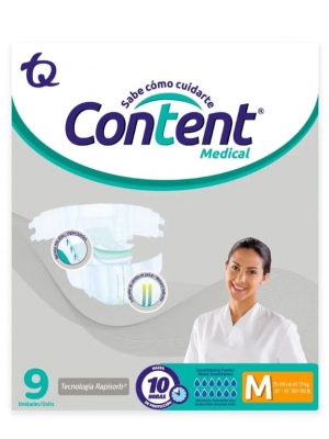 PAÑAL ADULTO CONTENT MEDICAL TALLA M x 9